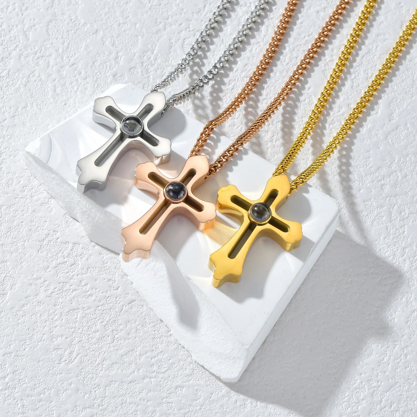 Memory Cross Pendant Necklace