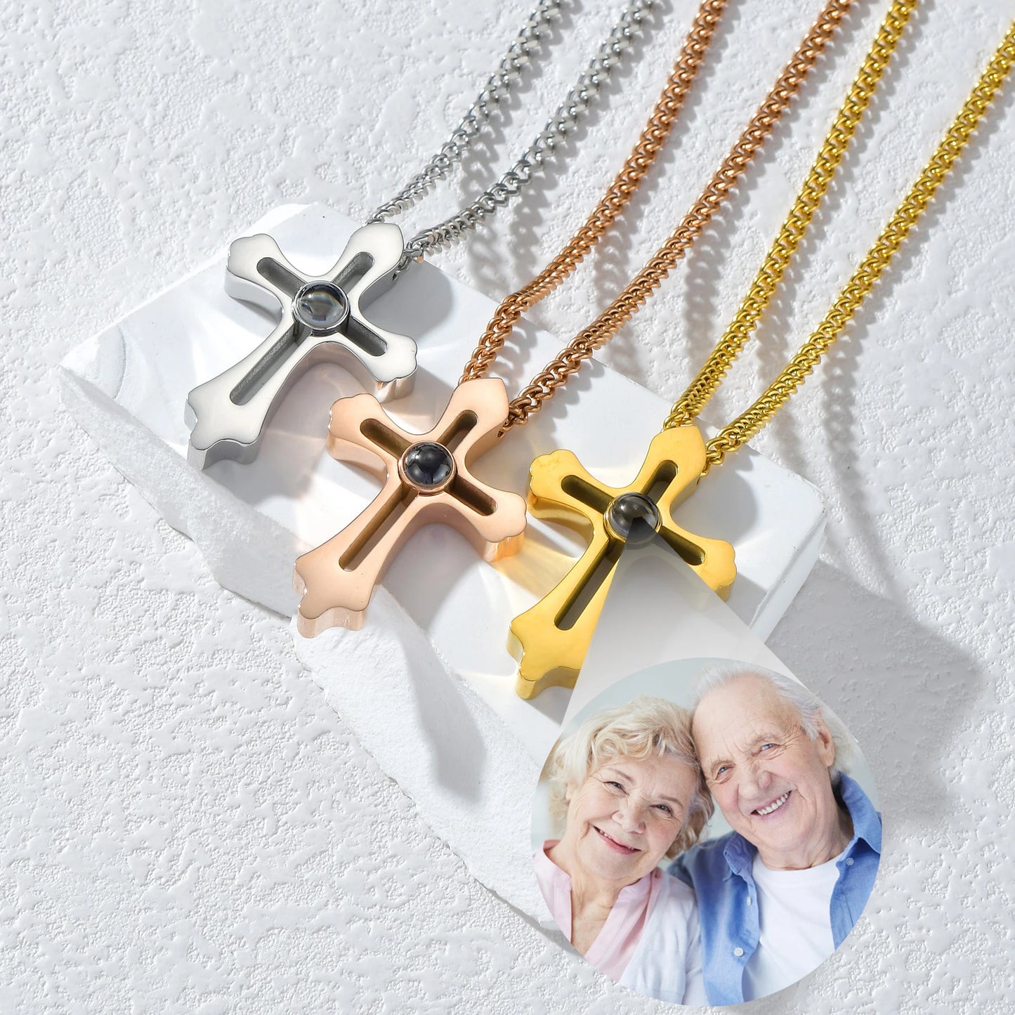 Memory Cross Pendant Necklace