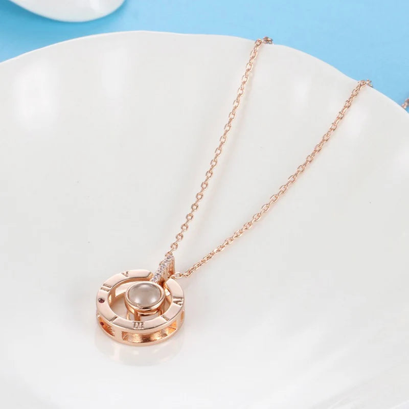 I Love You Projection Necklace