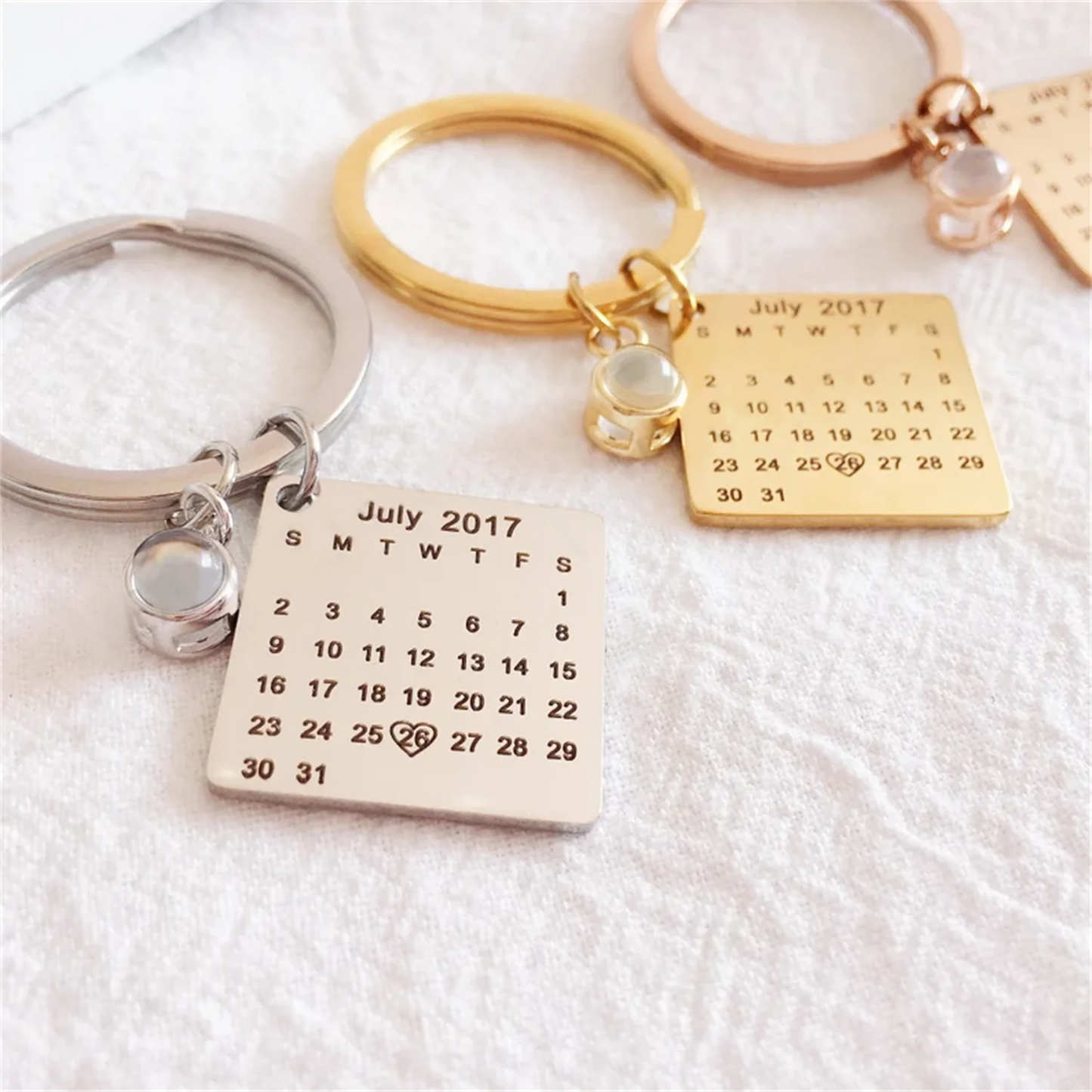 Memory Calendar Projection Keychain