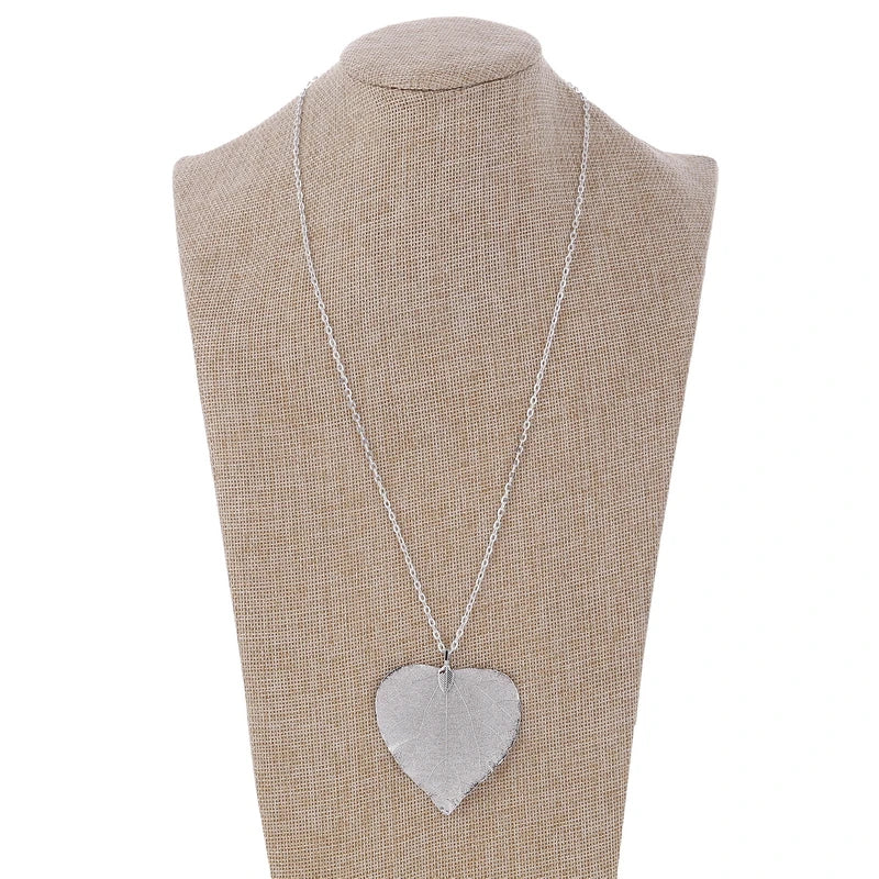 Heart Leaf Pendant Necklace