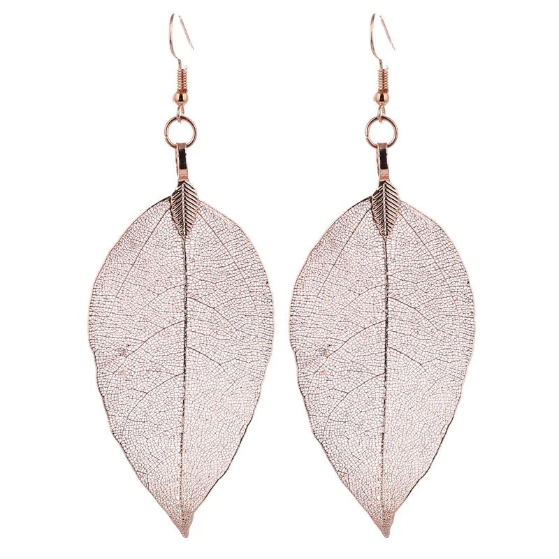 Vibrant Leaf Drop Earrings