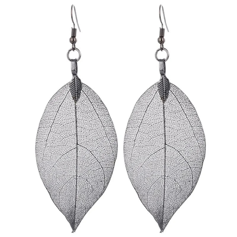Vibrant Leaf Drop Earrings