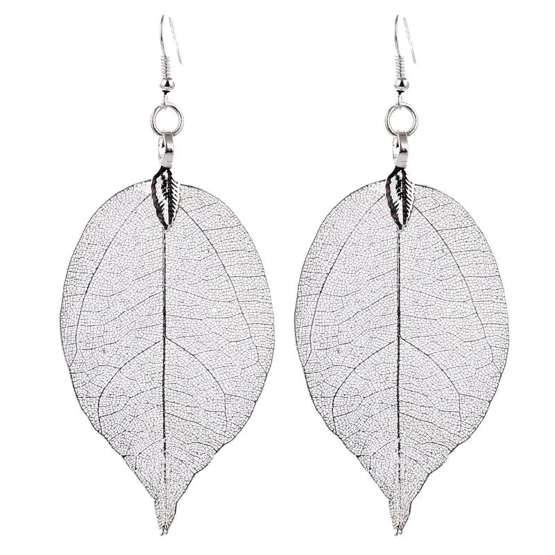 Vibrant Leaf Drop Earrings