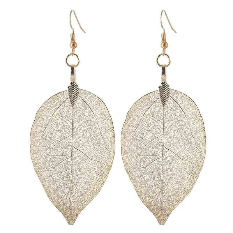 Vibrant Leaf Drop Earrings