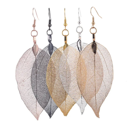 Vibrant Leaf Drop Earrings