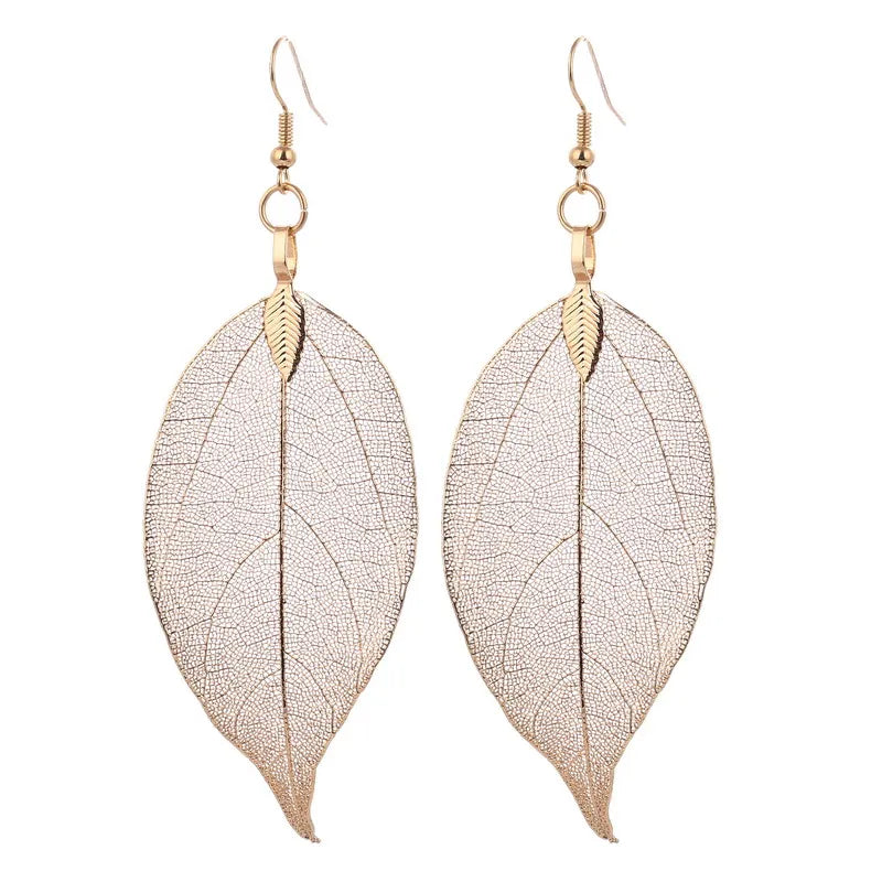 Vibrant Leaf Drop Earrings