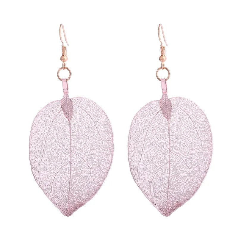 Vibrant Leaf Drop Earrings
