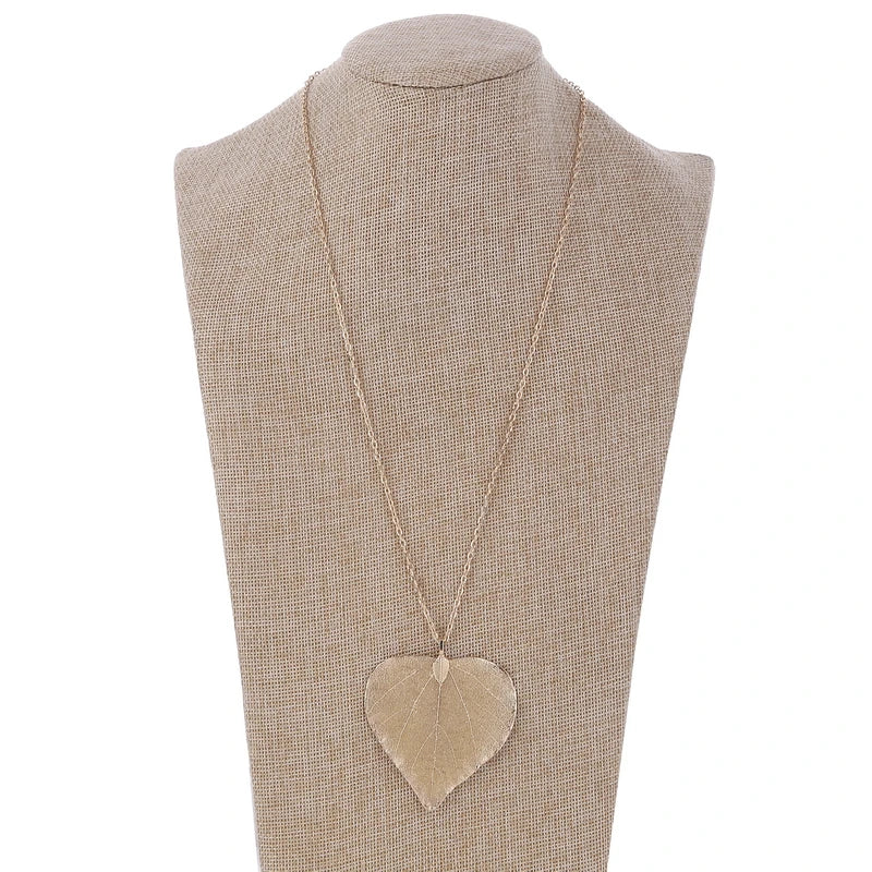 Heart Leaf Pendant Necklace