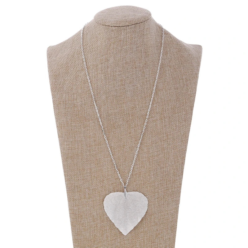 Heart Leaf Pendant Necklace