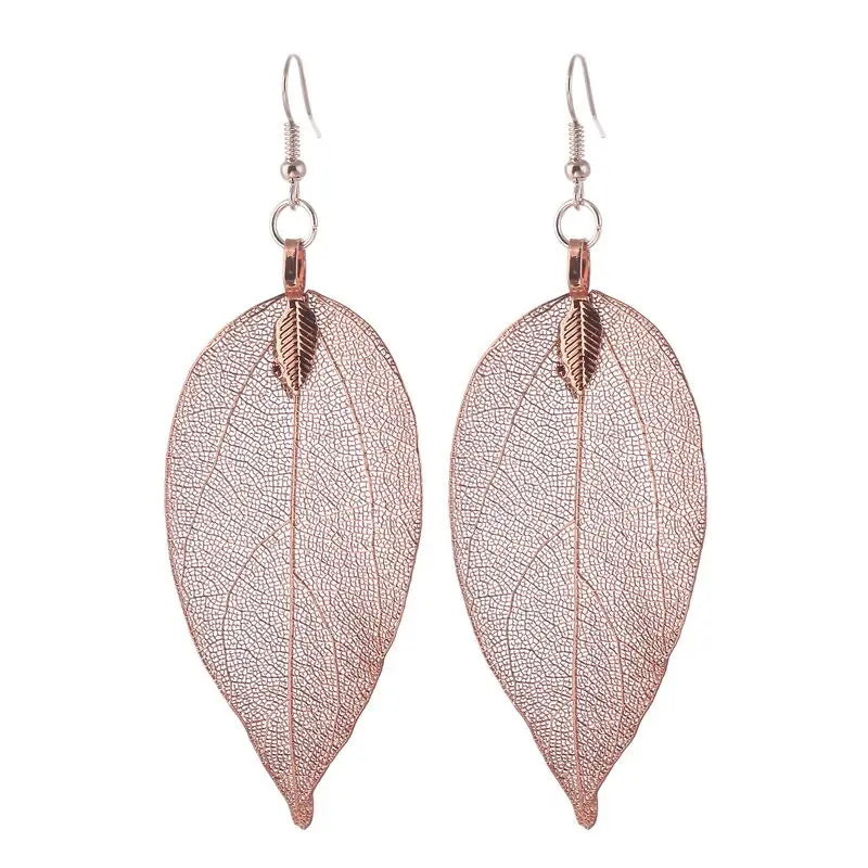 Vibrant Leaf Drop Earrings