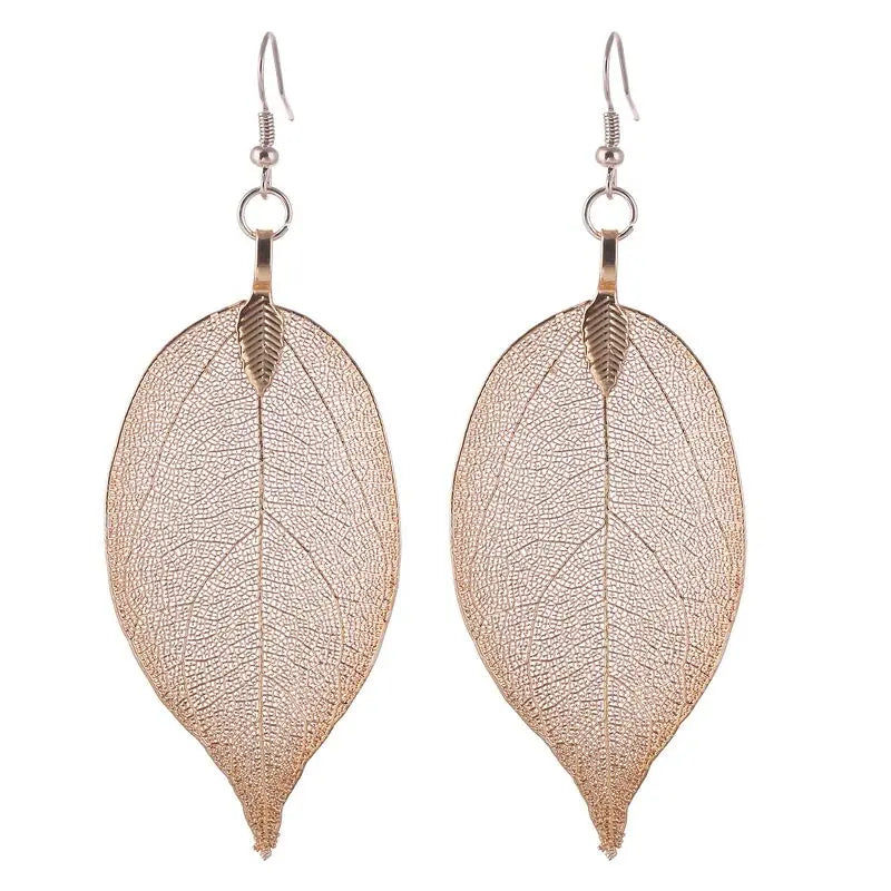 Vibrant Leaf Drop Earrings