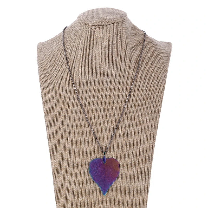 Heart Leaf Pendant Necklace
