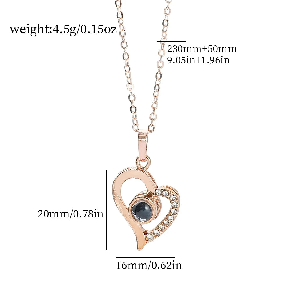 Love Language Heart Necklace