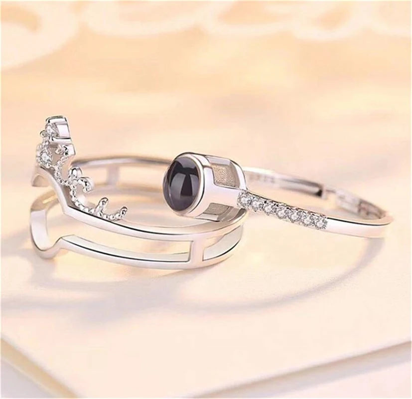 Sentimental Love Projection Ring