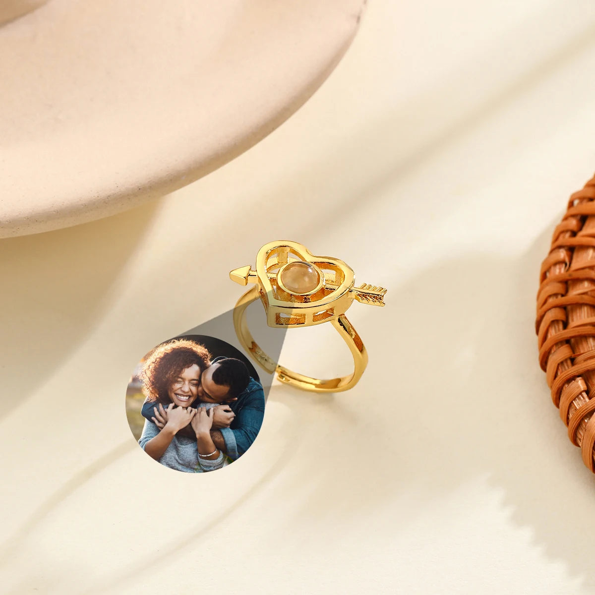 Heartfelt Projection Cocktail Ring