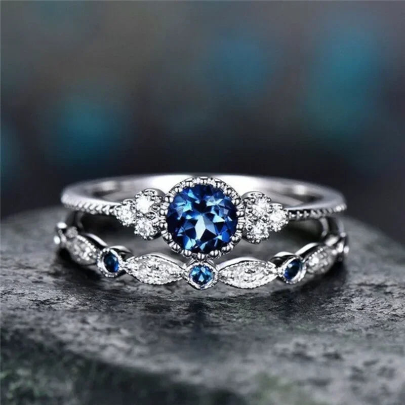 Celestial Blue Elegance Rings