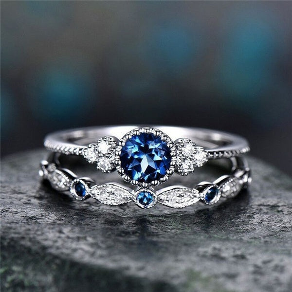 Celestial Blue Elegance Rings