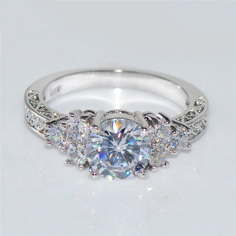 Celestial Zircon Engagement Ring