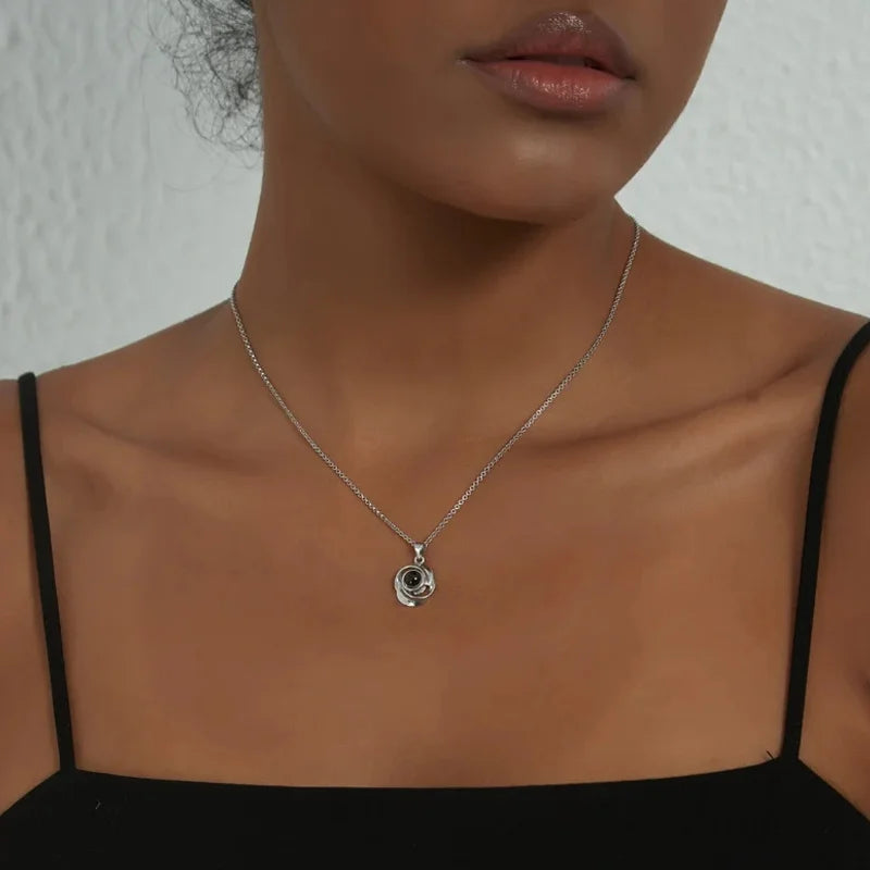 Charming Photo Projection Necklace