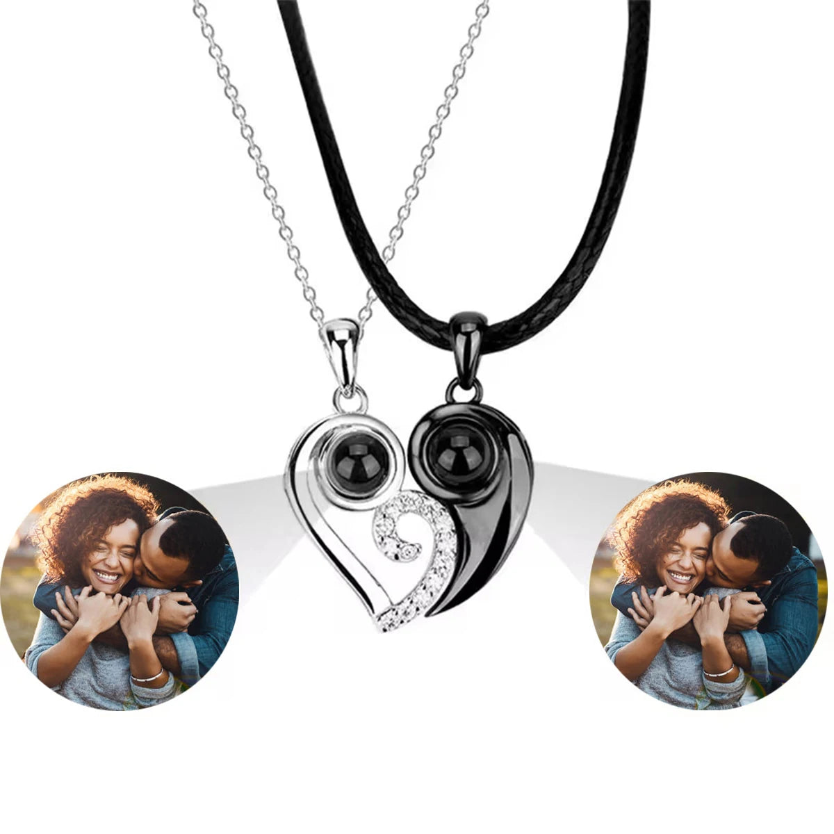 Customized Heart Photo Necklace