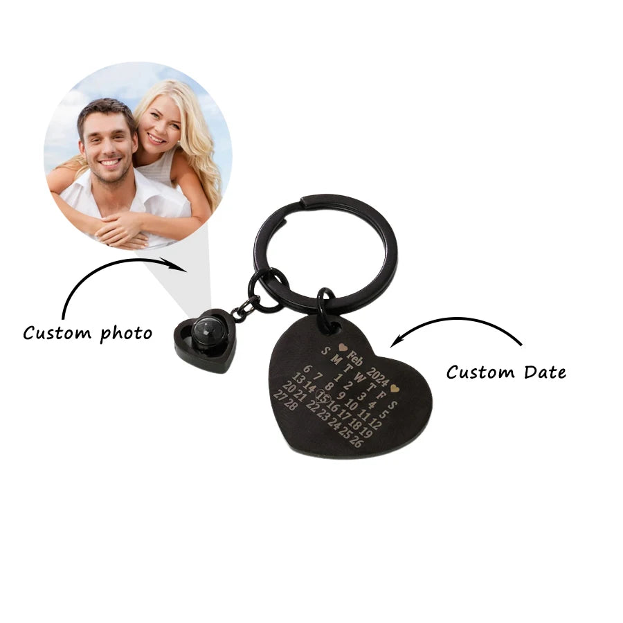 Heartfelt Photo Projection Keychain