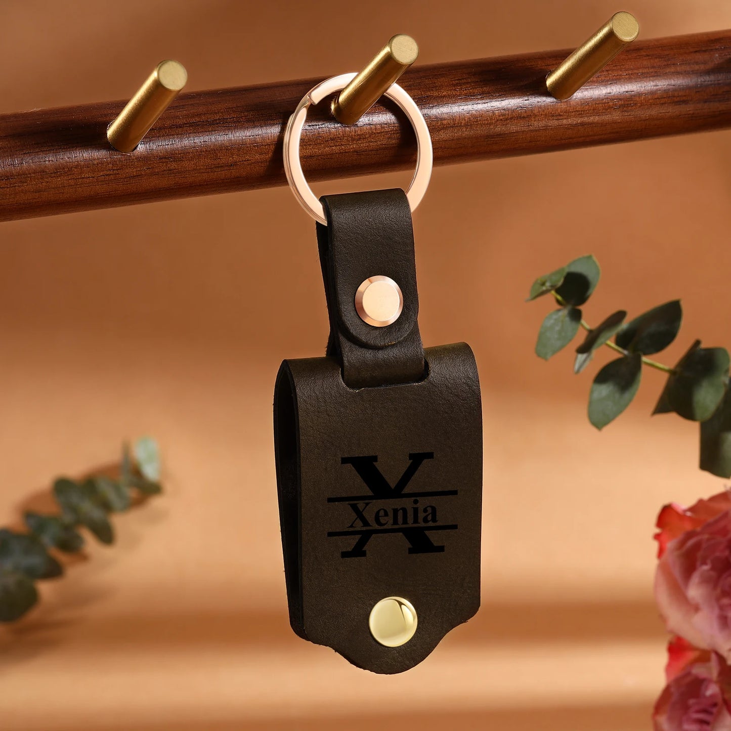 Memory Projection Leather Keychain