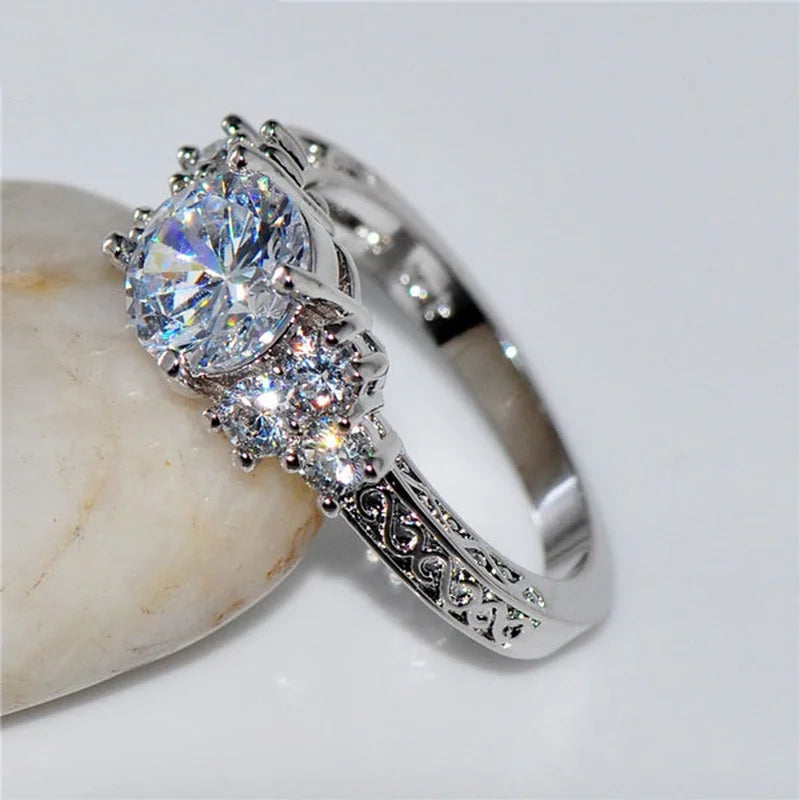Celestial Zircon Engagement Ring
