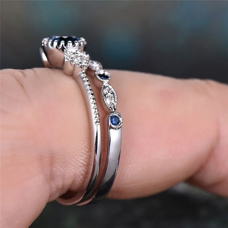 Celestial Blue Elegance Rings