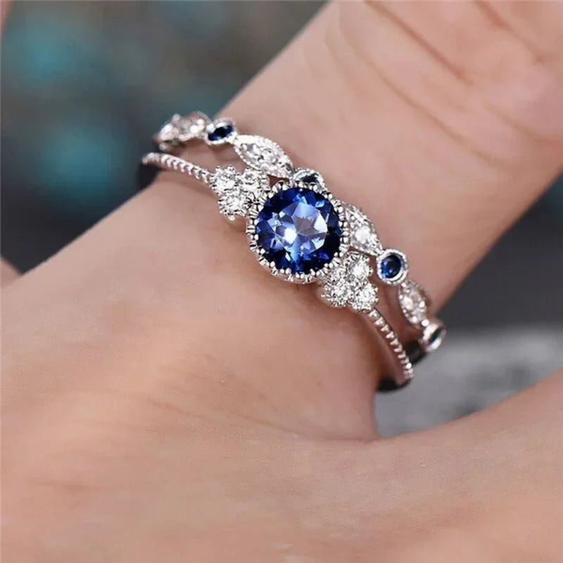 Celestial Blue Elegance Rings