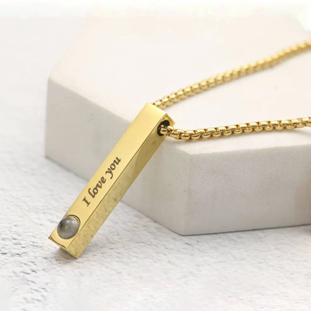 Memory Projection Necklace Keychain