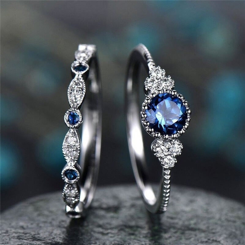 Celestial Blue Elegance Rings