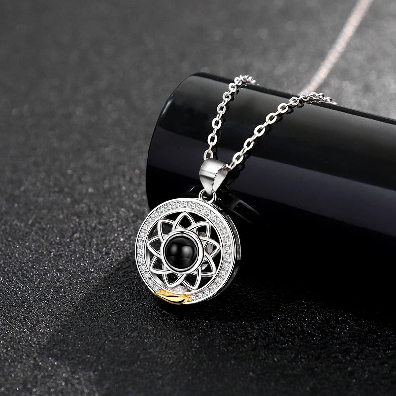 Sun Moon Couple Pendant Necklace
