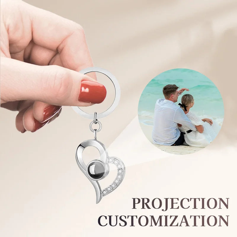 Love Projector Heart Keychain