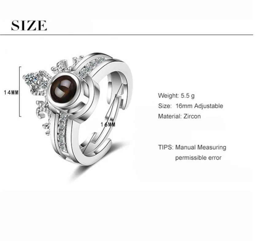 Sentimental Love Projection Ring