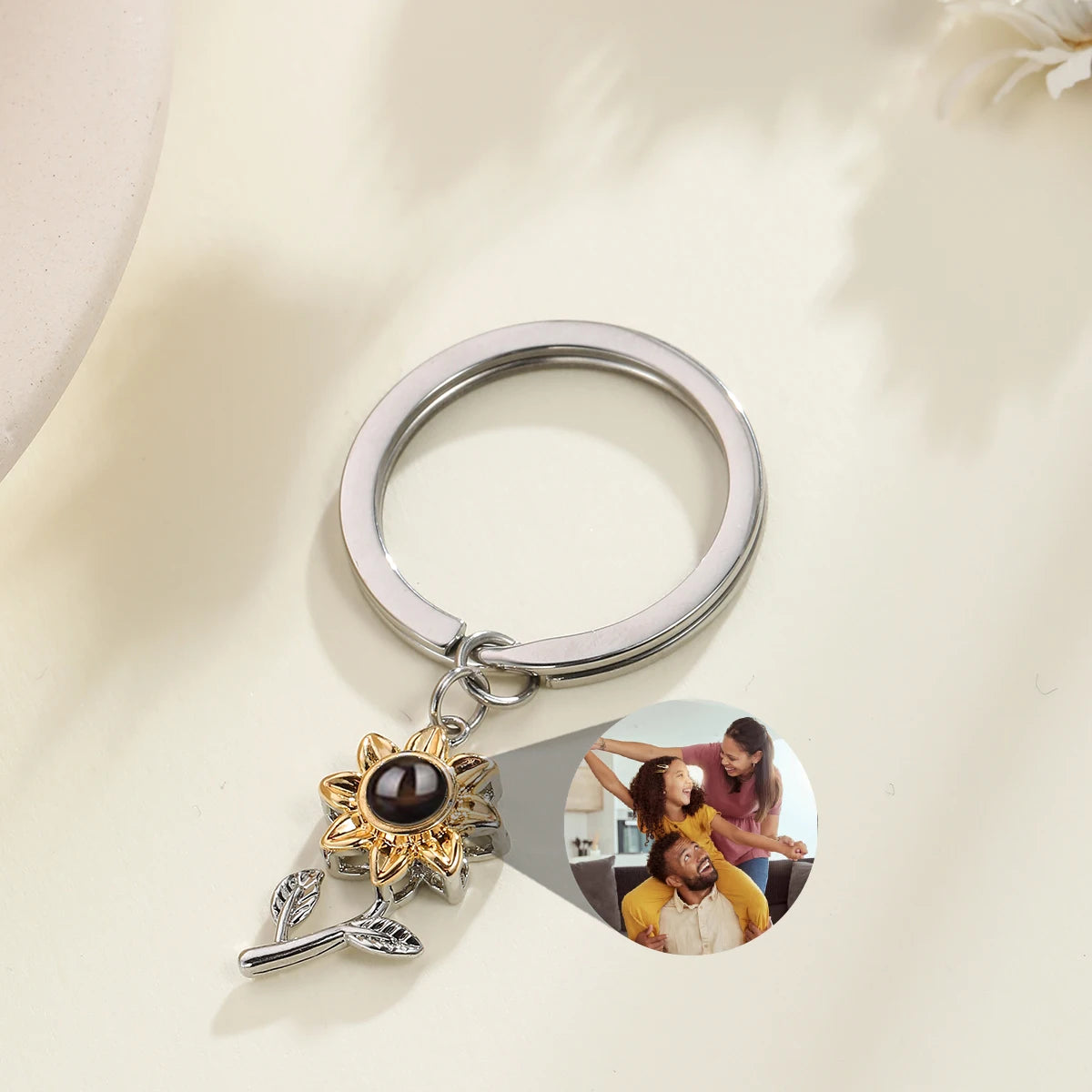 Sunflower Photo Key Ring