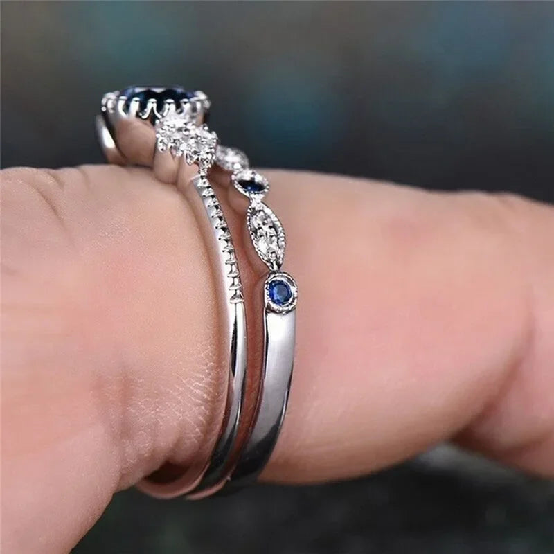 Celestial Blue Elegance Rings