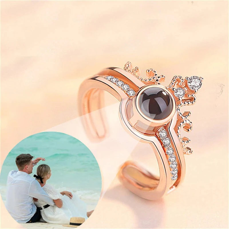 Sentimental Love Projection Ring