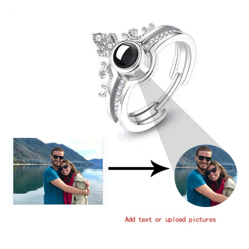 Sentimental Love Projection Ring
