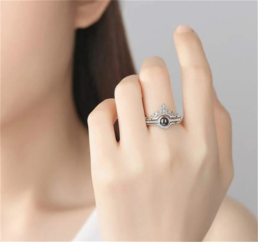 Sentimental Love Projection Ring