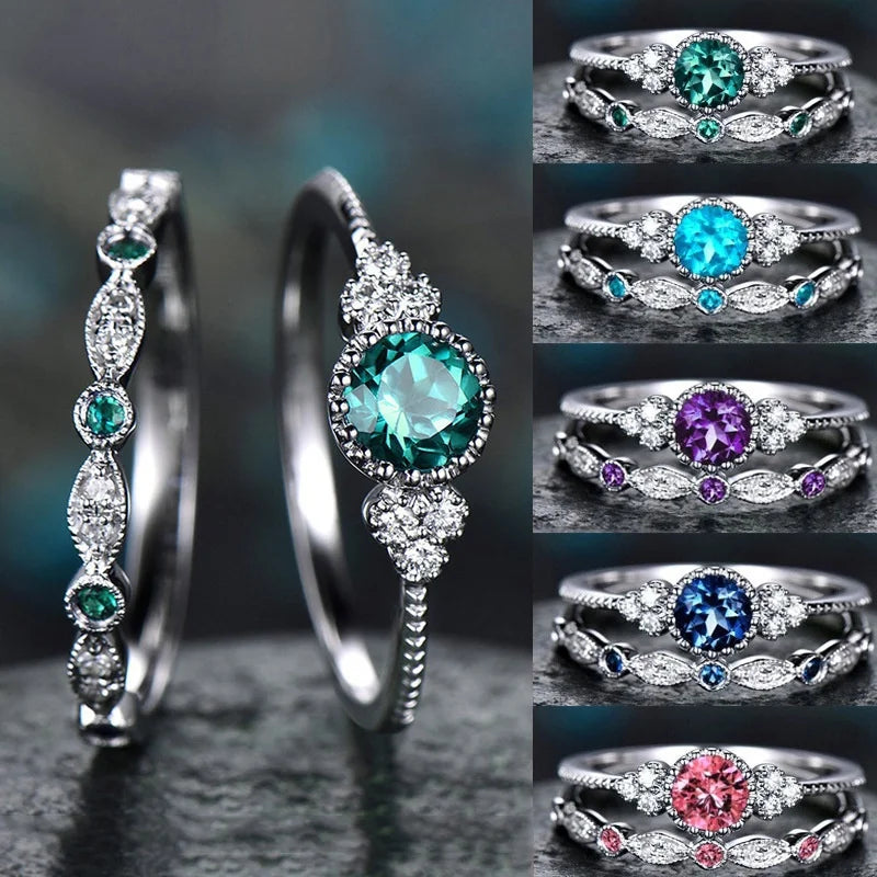 Celestial Blue Elegance Rings