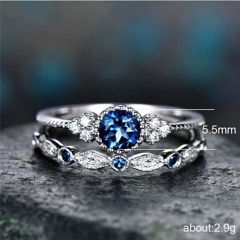 Celestial Blue Elegance Rings