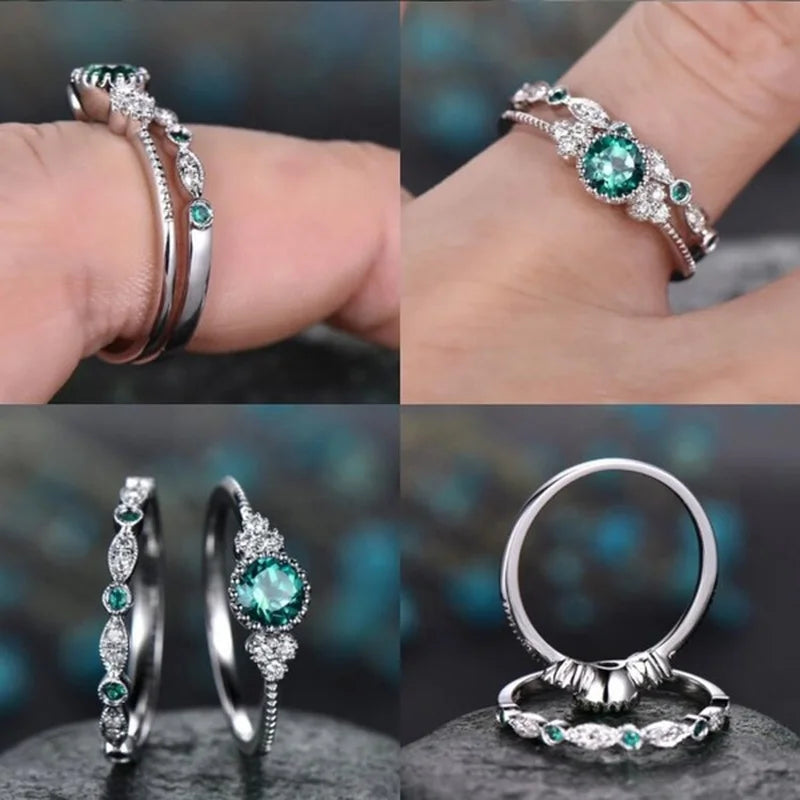 Celestial Blue Elegance Rings