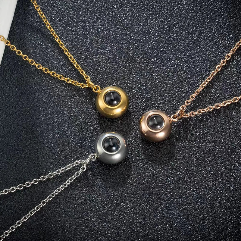 Memory Projection Circle Necklace