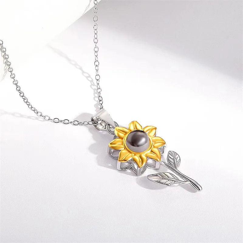 Sunflower Love Projection Necklace